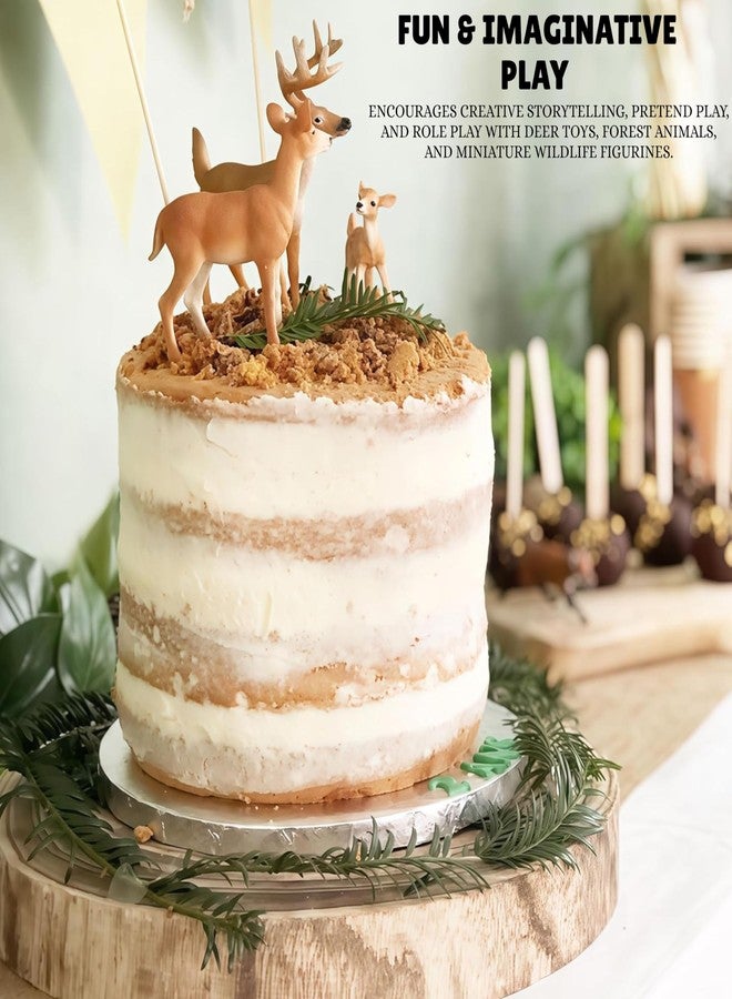 MALLEXO Deer Family Animal Toy for Kids | 6 PCS Realistic Wild Forest Animals Cute Deers Miniatures Action Figurines Toys for Boys and Girls Birthday Gifts for Children | Decoration & Educational Item - Image 5